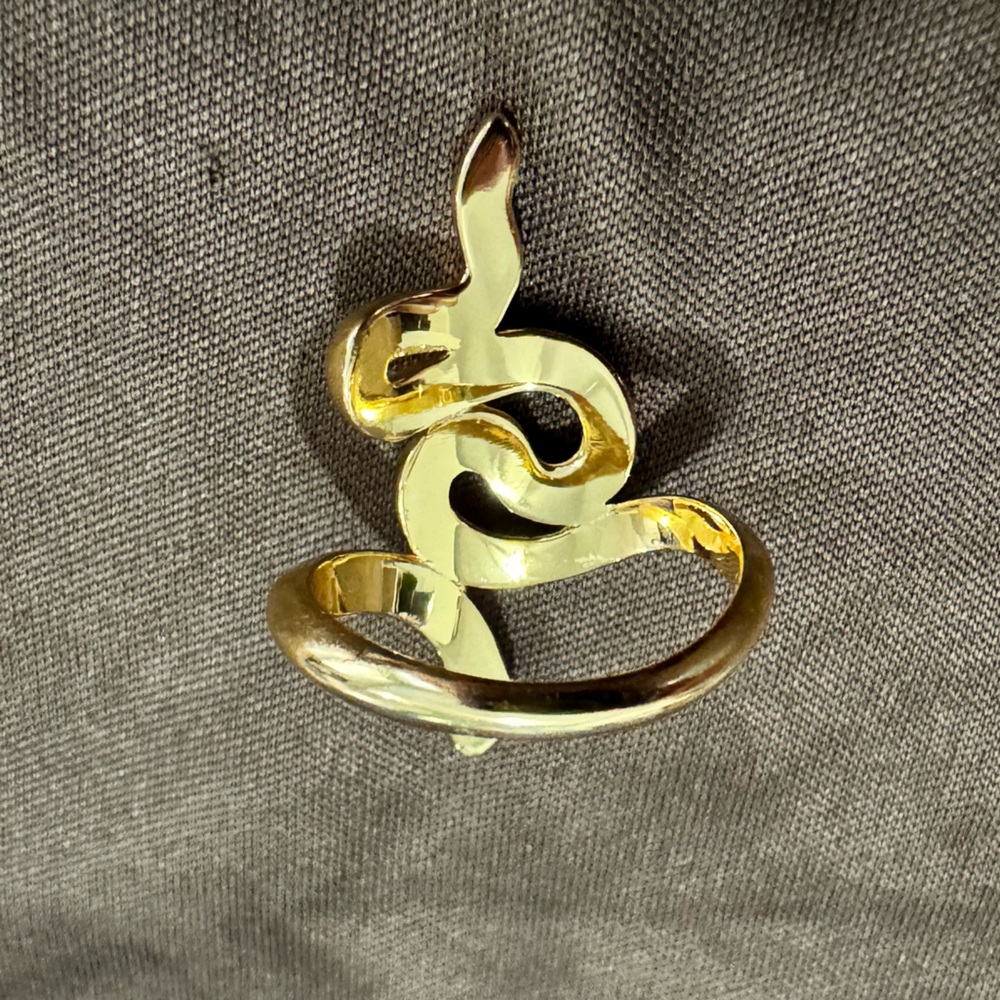 Savvy Cie Snake Ring 18k Gold Over Sterling Silver 925 View 5